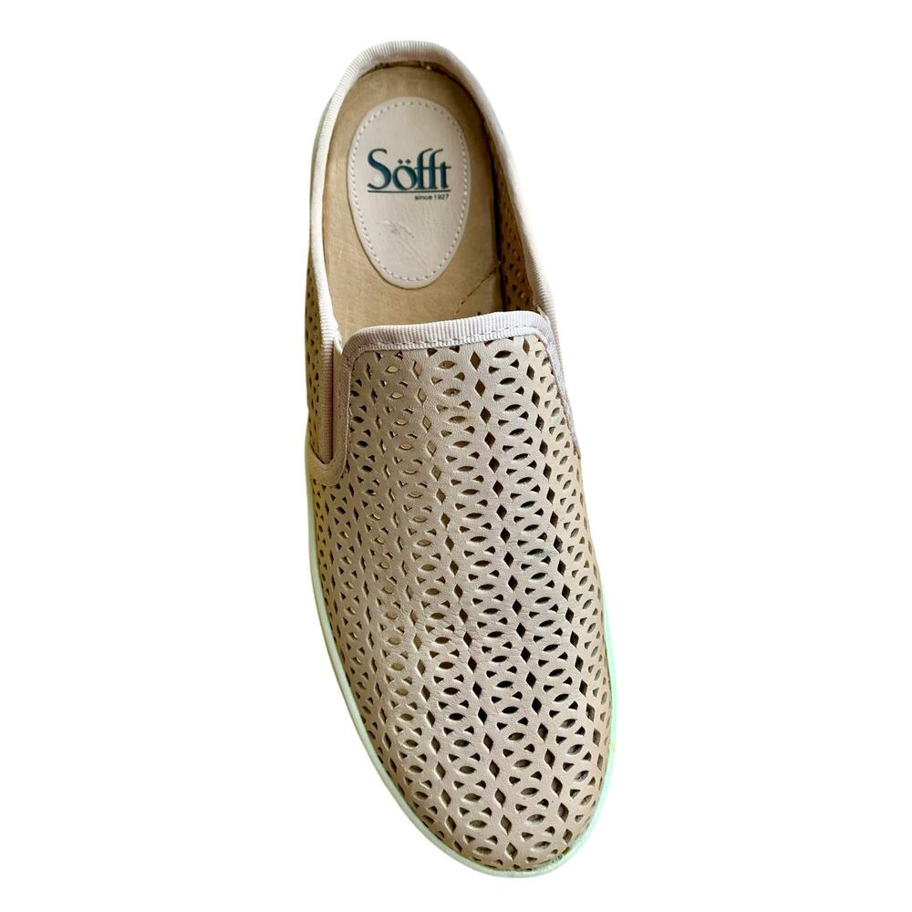 SOFFT Women’s Slip-On Leather Sneaker Padded Slides Somers II Taupe/Blush SIZE 9 - Picture 7 of 14